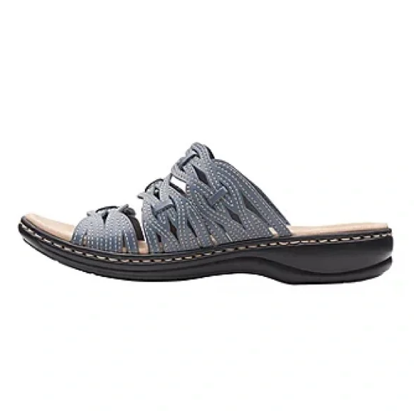 Clarks Leisa Faye blue grey sandals women’s 12 - Picture 3 of 7